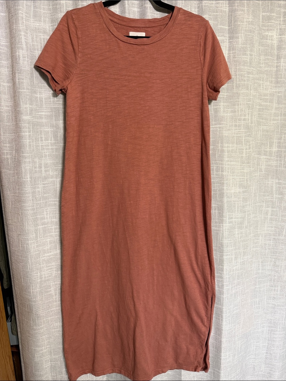 Lou and grey Rusty Terracotta Short Sleeve Midi Dress